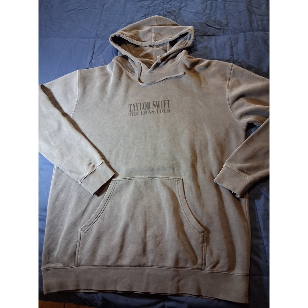 Taylor Swift Eras Tour Pullover Hoodie Sweatshirt Black Grey XL